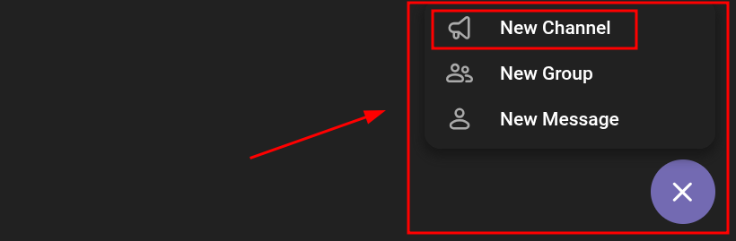 Criando novo canal para adicionar o bot.